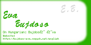 eva bujdoso business card