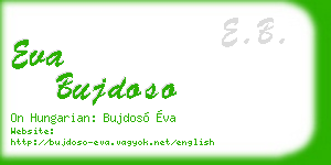 eva bujdoso business card